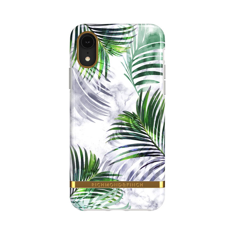 iPhone Case White Marble Tropics