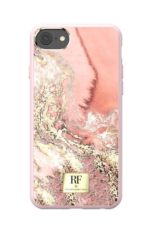 iPhone Case Marble Floral Pink Gold